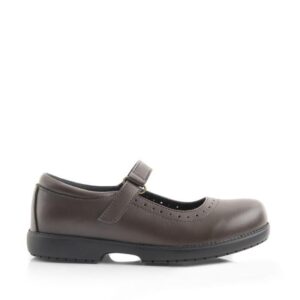 Green Cross Velcro Girls Brown 10-2