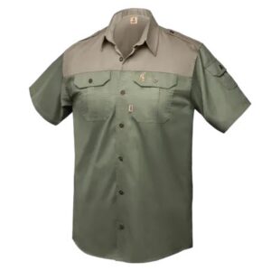 Boerboel  Kalahari Two Tone Short Sleeve Shirt Olive/Putty